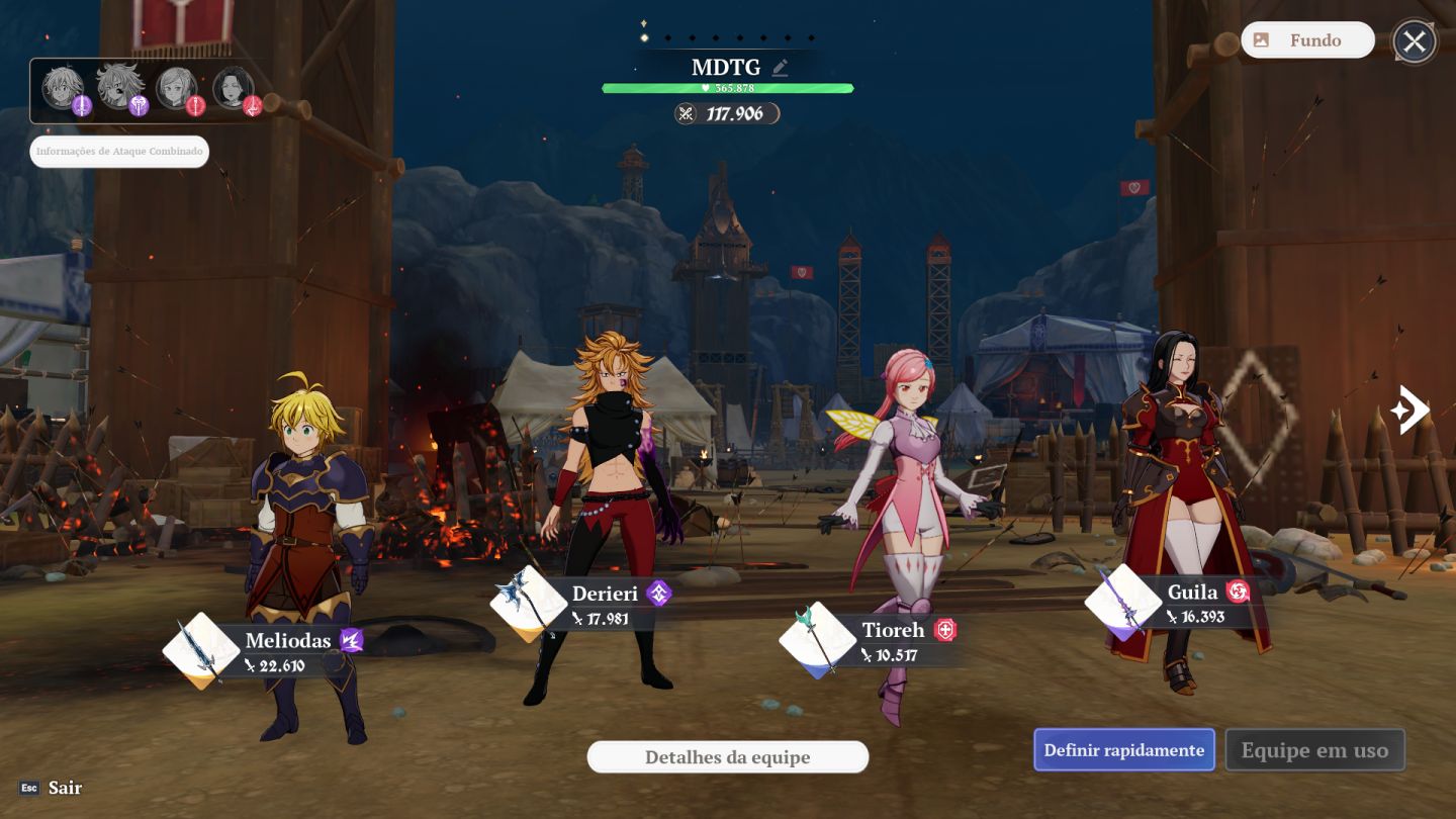 Conta End Game 7DS Origin - Meliodas P9, Ban P5 com 90 giros - pity garantido!
