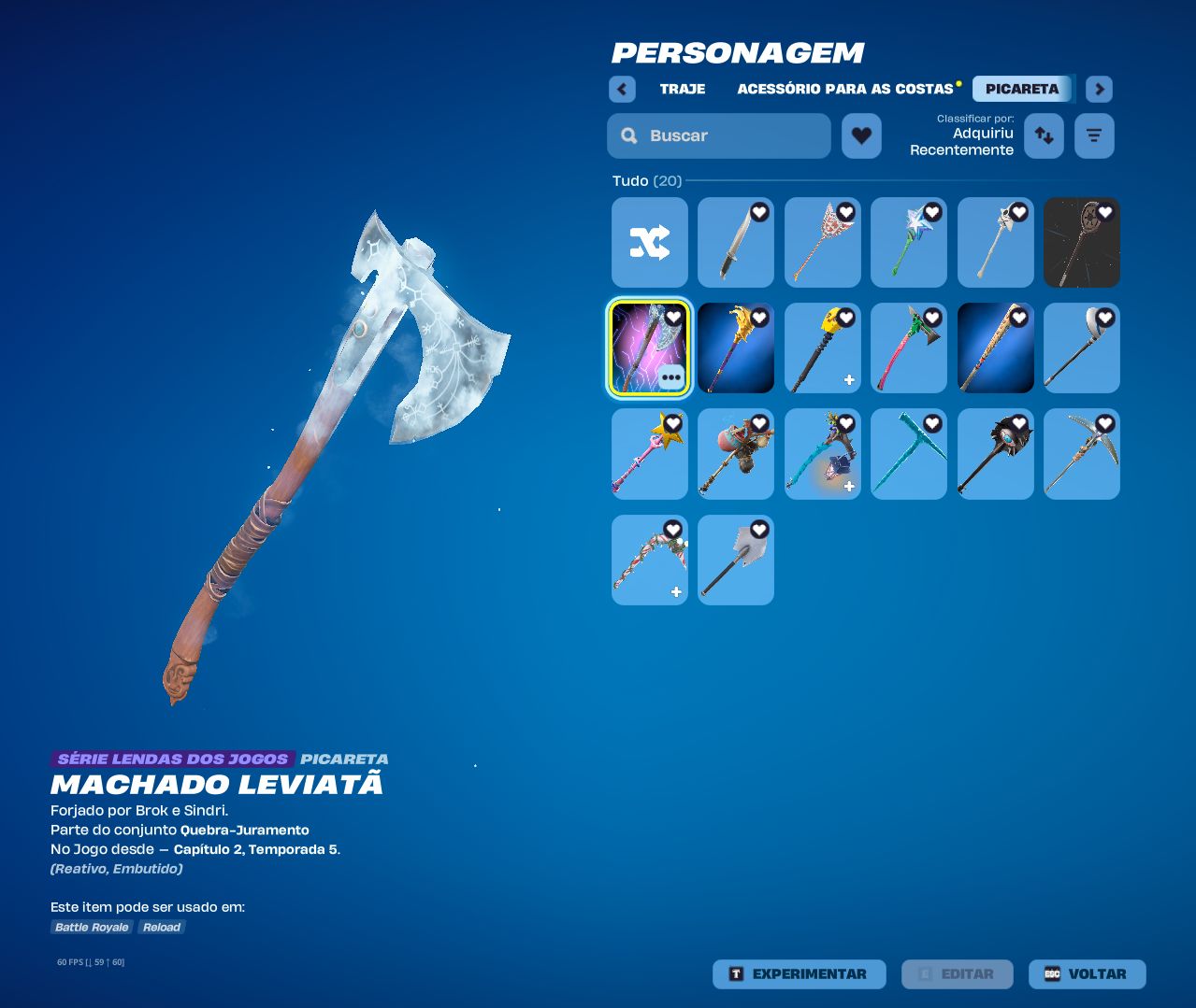 Conta Fortnite desde Capitulo 1 Season 4, 166 skins, 130 picaretas