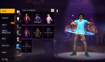 Conta free fire com bastante skins