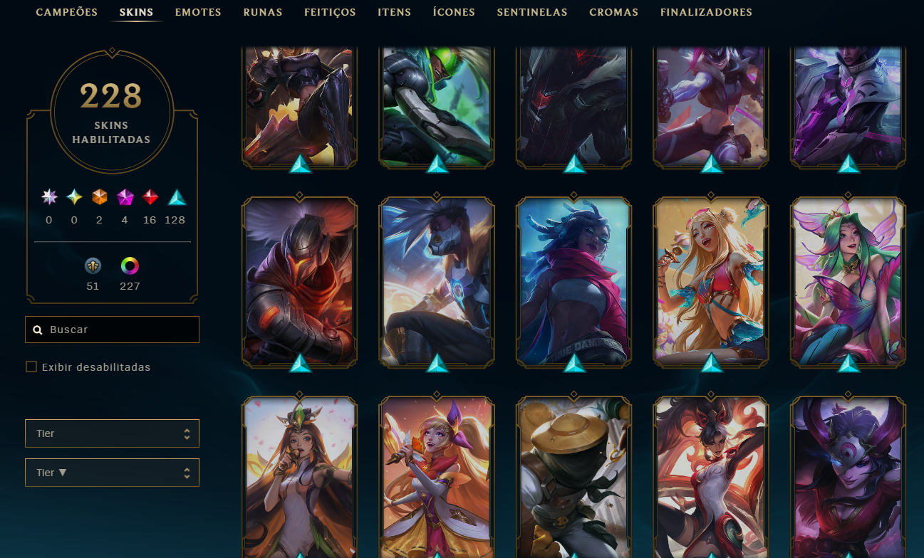 LUX ELEMENTALISTA, EZREAL PULSEFIRE, +200 SKIN E SKINS PRESTIGIOS (FULL ACESSO)