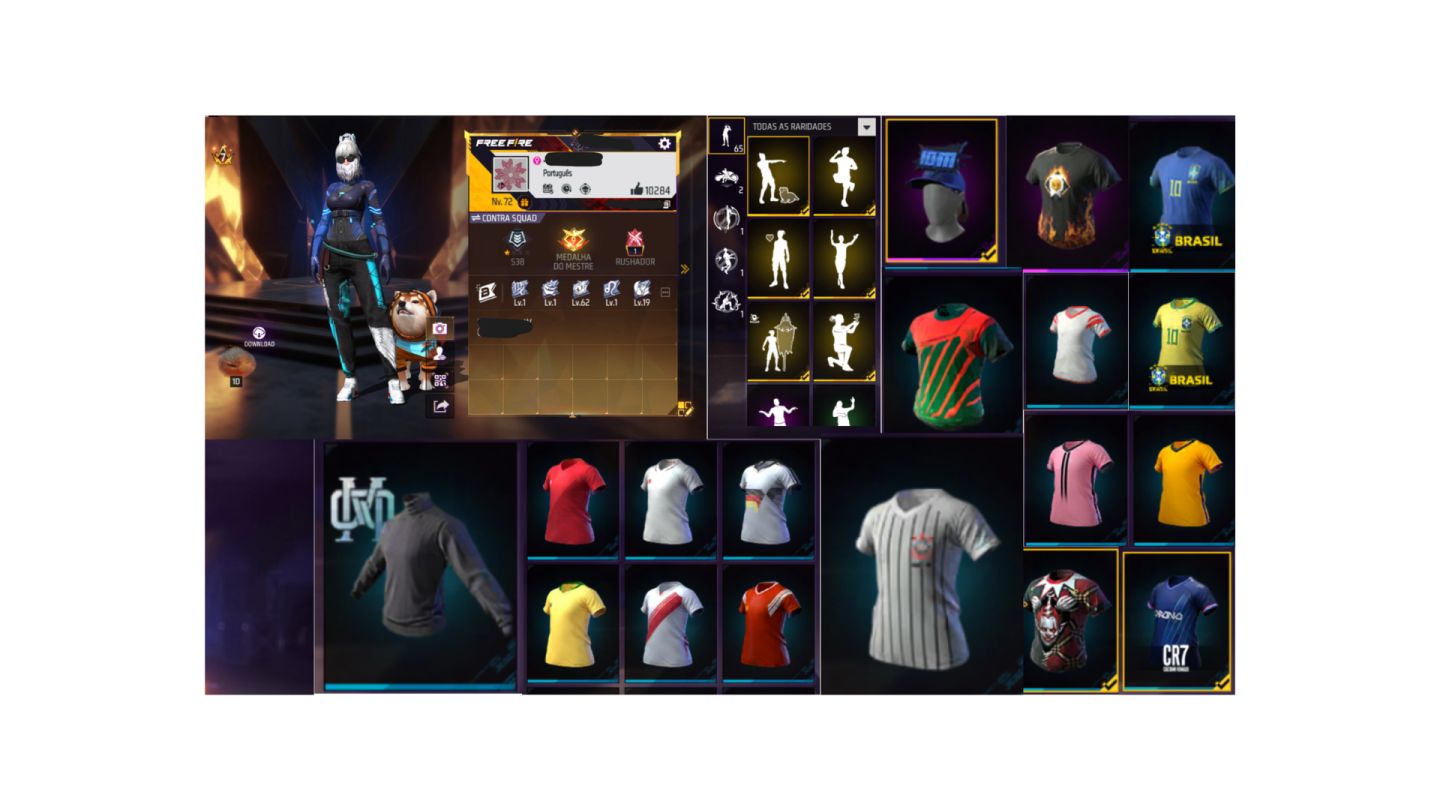 CONTA FREE FIRE ANTIGA COM 4 ANGELICAIS, ARMAS DE EVOLUCAO E MAIS