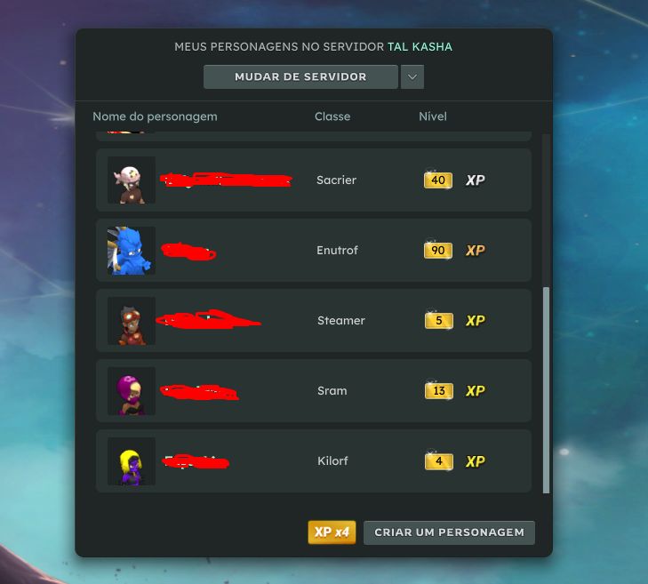 Conta Dofus 9 Personagens 200 - Escudo Hispanico - Tal Kasha