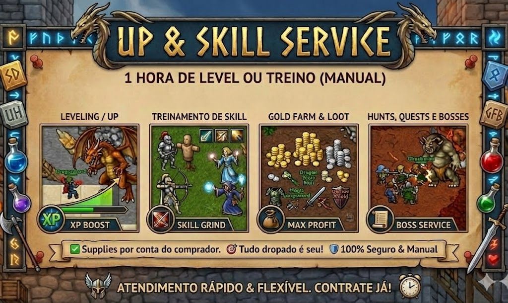 [TIBIA: GLOBAL | OT] UP DE LEVEL & SKILLS | 100% MANUAL
