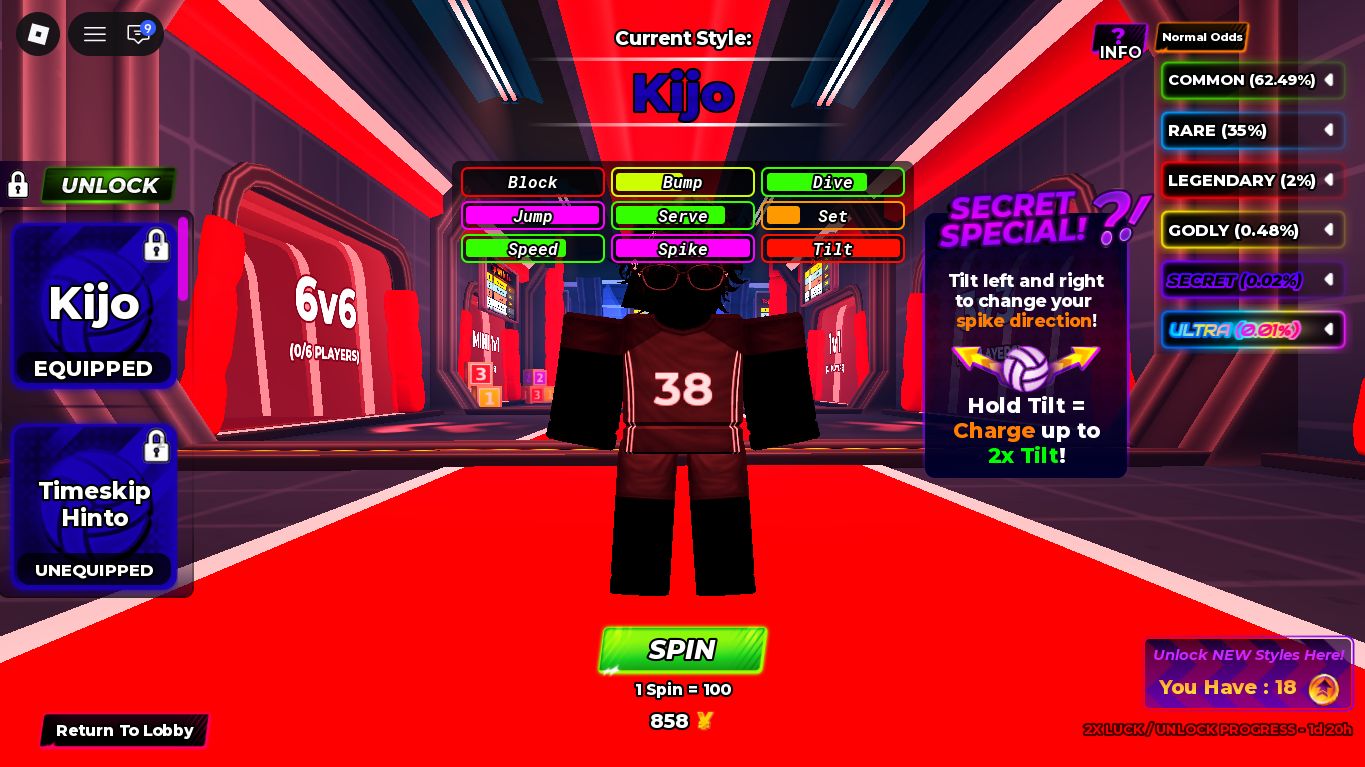 Conta Roblox à venda Volleyball Legends, Blox Fruits e outros jogos