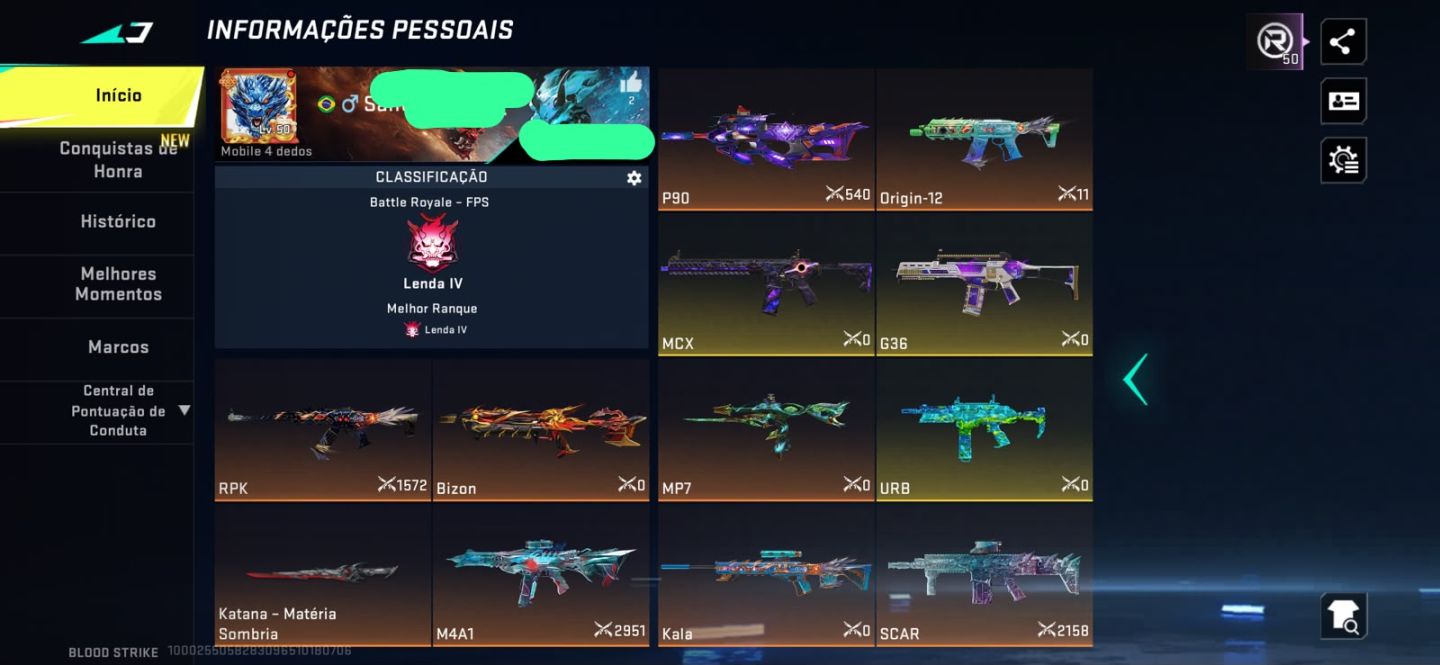 CONTA BLOOD NV50 + PASSE ATT + SKIN DE KATANA