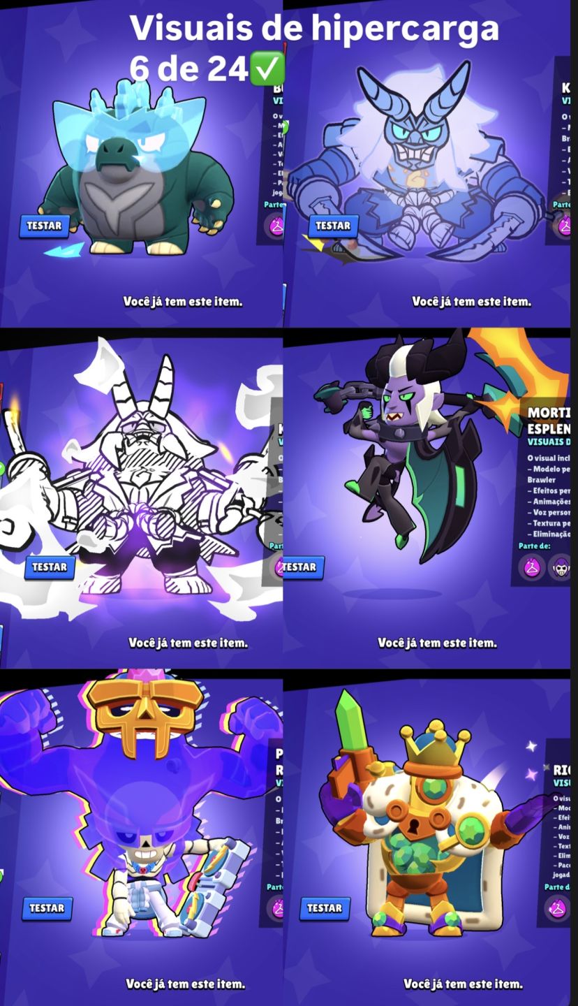 CONTA DE BRAWL STARS 47k de troféus,3 brawllers com 2 k ,32 prestígios,