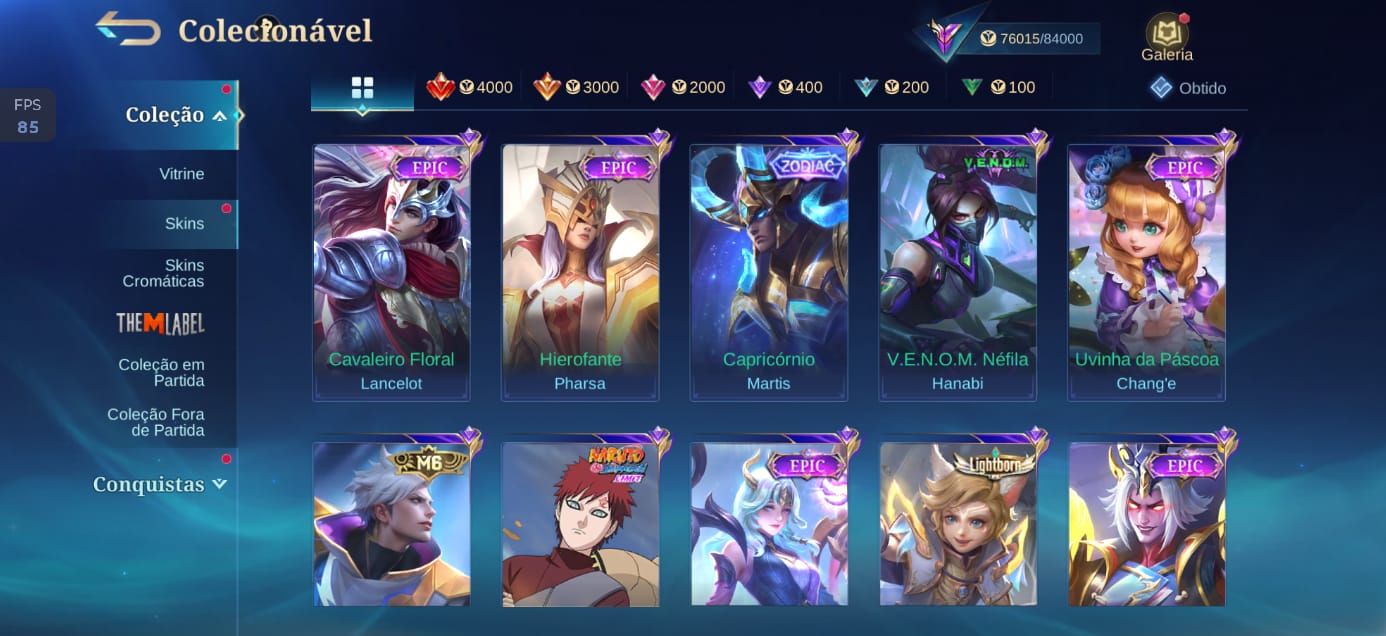 Conta Mobile Legends, com Muito Skins e Recursos