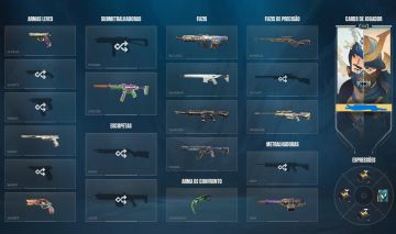 Conta Valorant Skins de quase todas as armas, 3 skins de phantom,vandal e facas