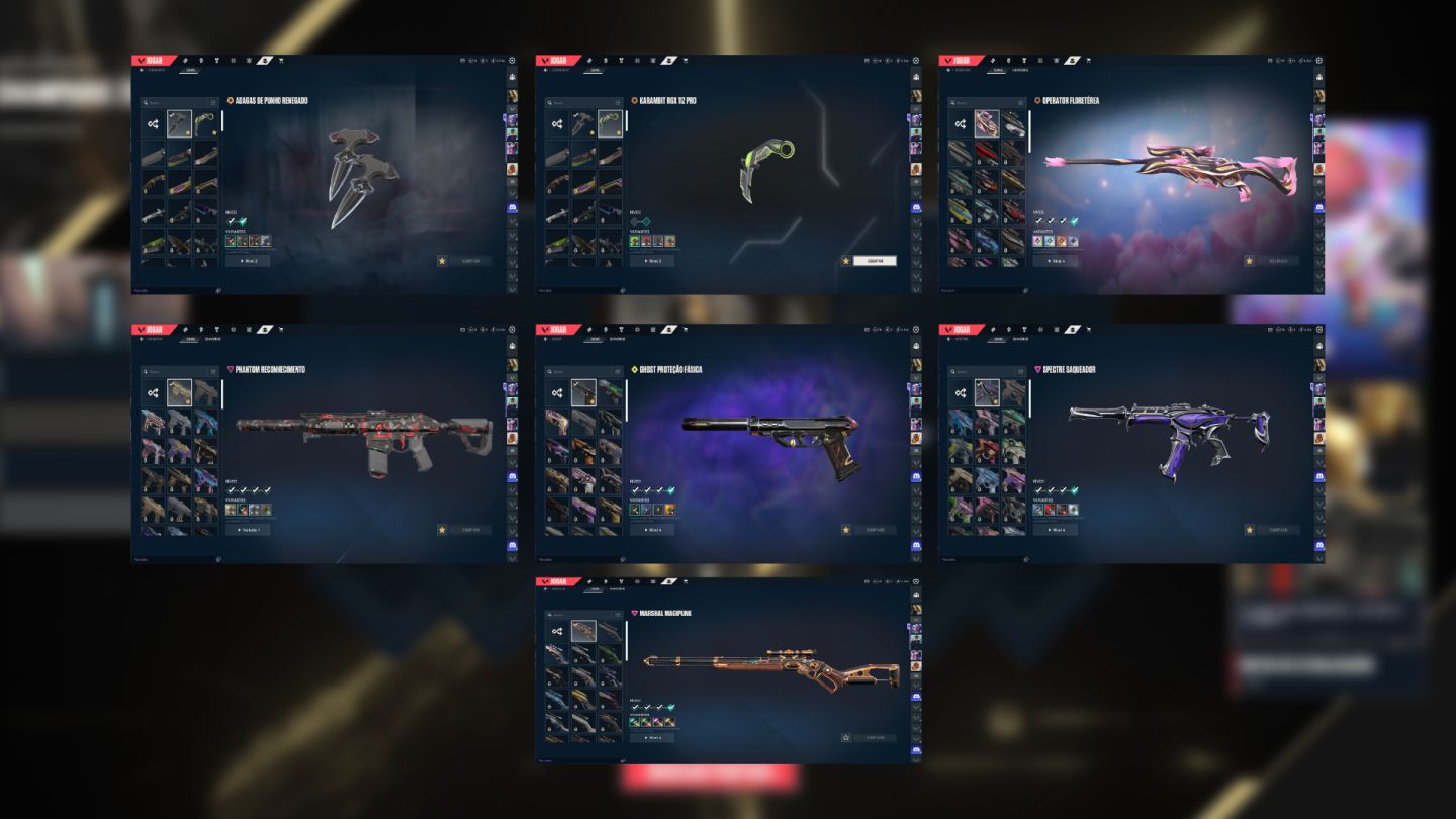 CONTA VALORANT NÍVEL 175 / PRATA 3 / 12 SKINS