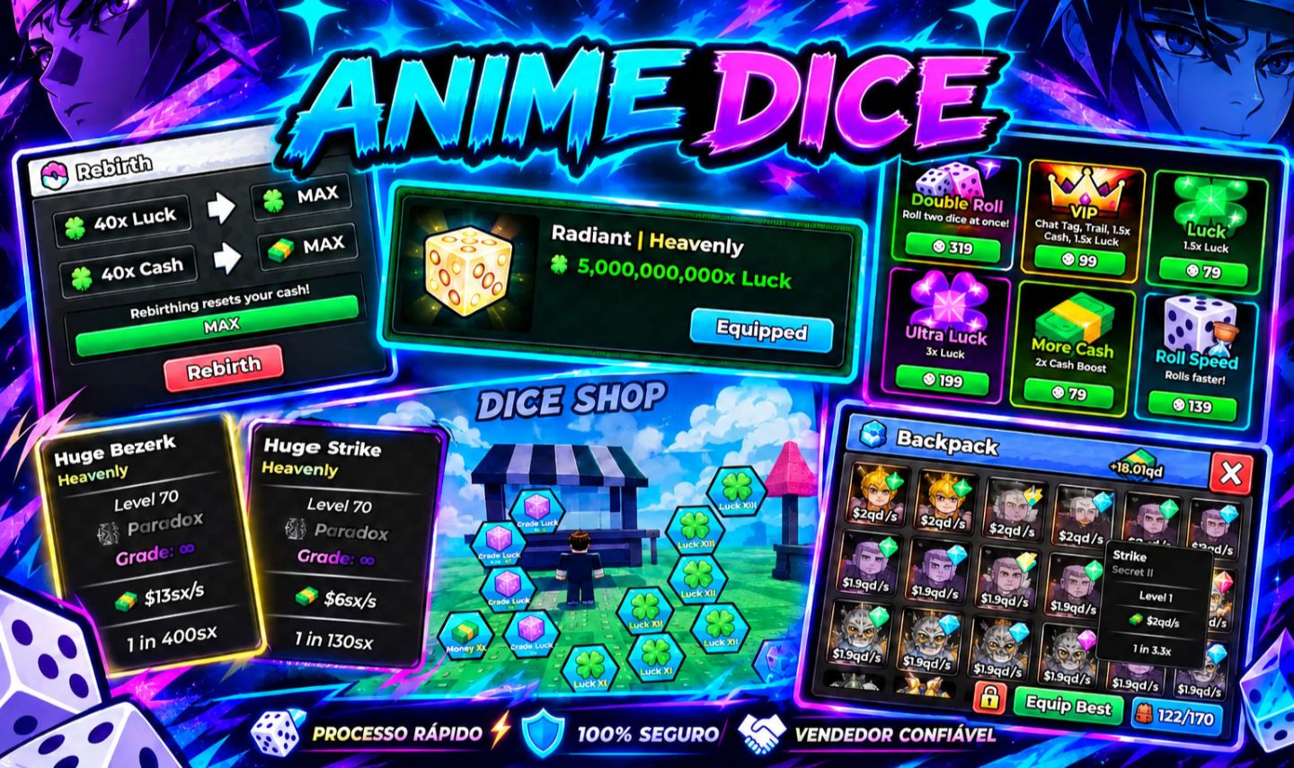 [JACKPOT SPIN] ANIME DICE - DADO DE ANIME