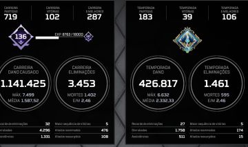 Conta Smurf Apex Legends 15Bombs/4Dmg e 5 Serie de Wins
