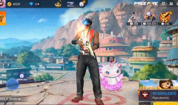 CONTA FF LVL 55+ MP5 EVOLUTIVA LV.6 + NARUTO + BLUE LOCK