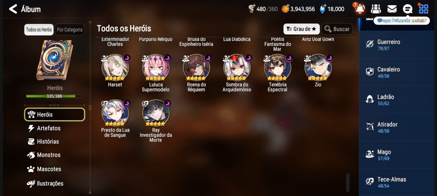 Conta epic seven end game