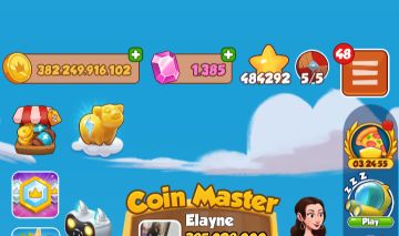 Conta na vila 389 coin master