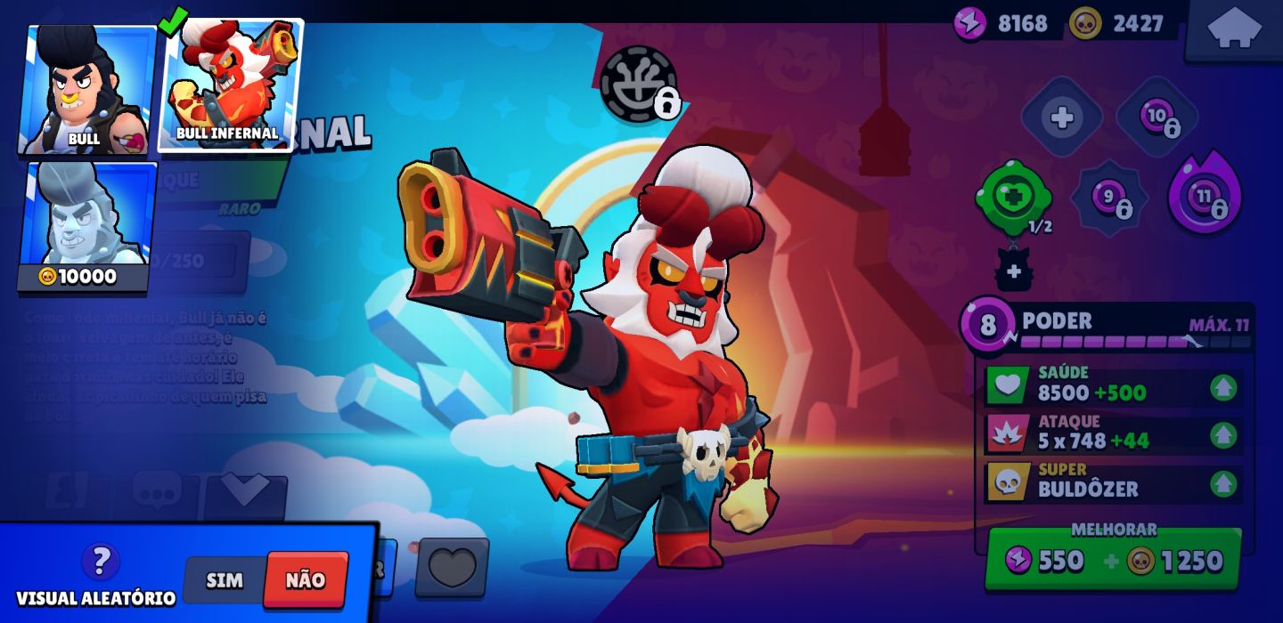 CONTA BRAWL 4K TROFEUS/50 +BRAWLERS/ QUANTIDADE RAZOAVEL DE SKINS