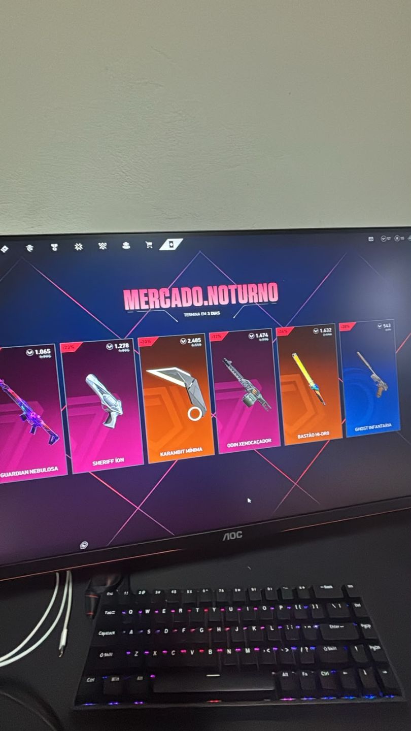 CONTA VALORANT EX ASCENDENTE COM 4 SKINS DE VANDAL, 4 SKINS DE FACA E MT +