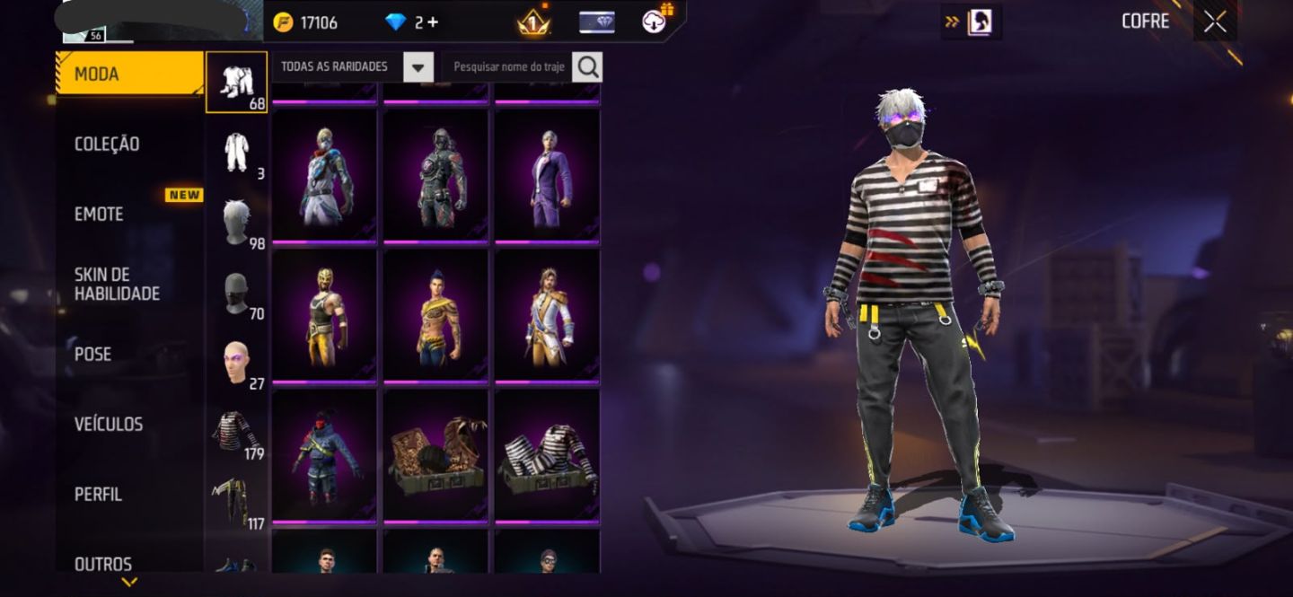 Conta de free fire com angelical puma