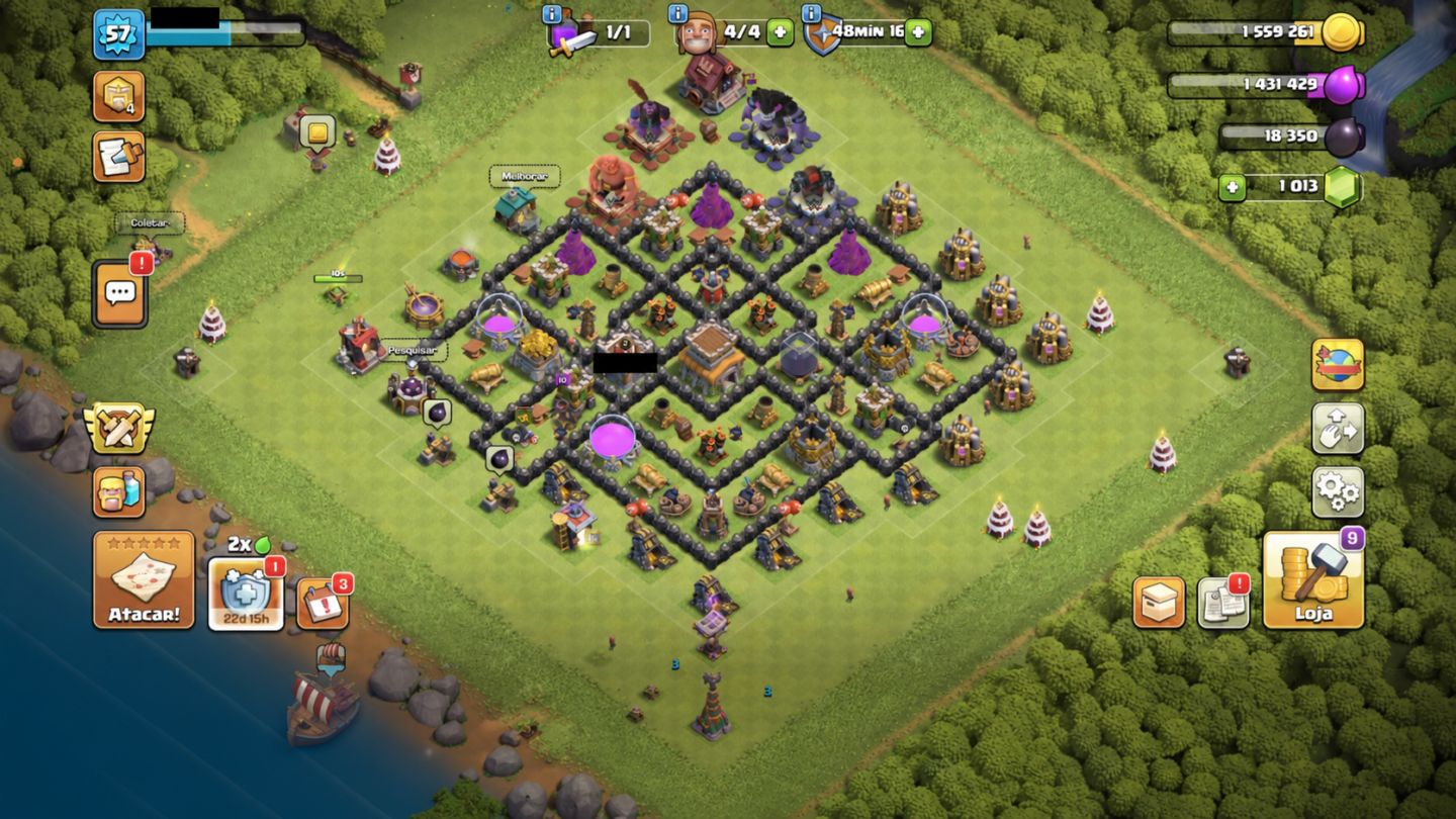 2 CONTAS CLASH OF CLANS | CV14 + CV8 | 1.500+ GEMAS | PACOTE BARATO