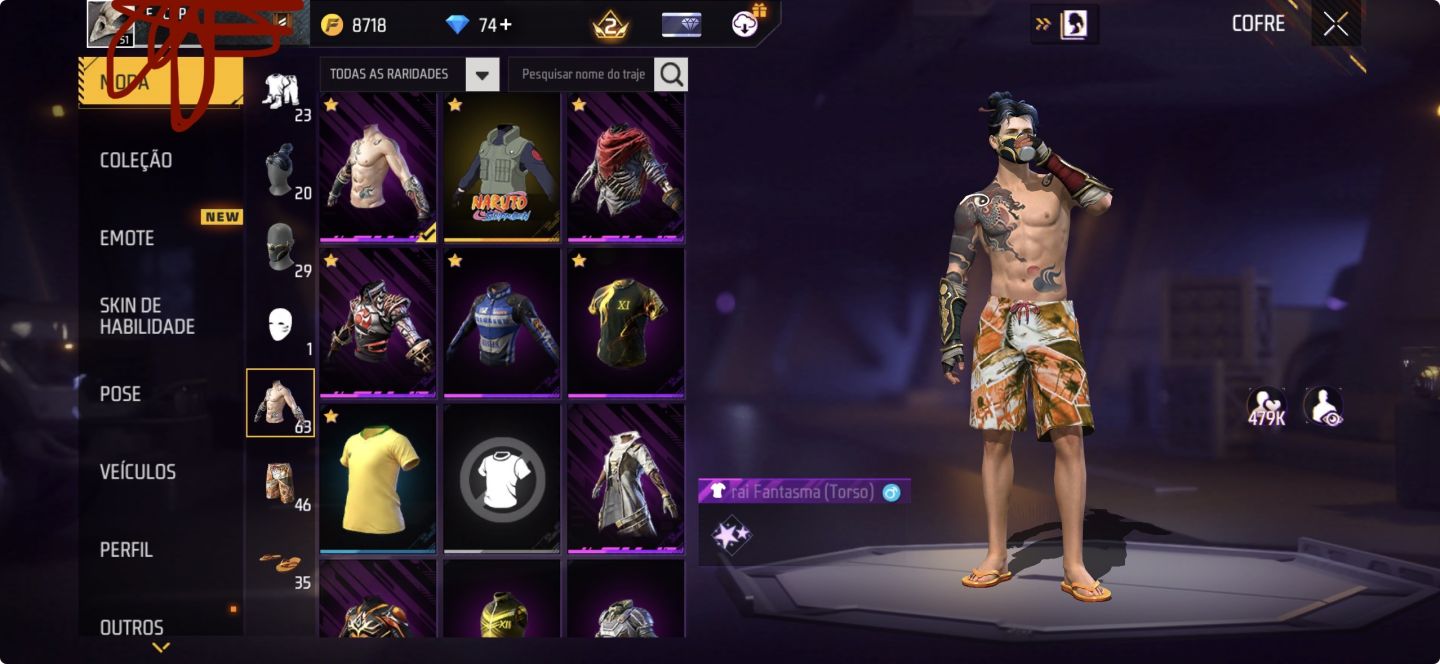 CONTA ANTIGA DE FREE FIRE COM MAIS DE 7 ANOS E DIVERSAS SKINS