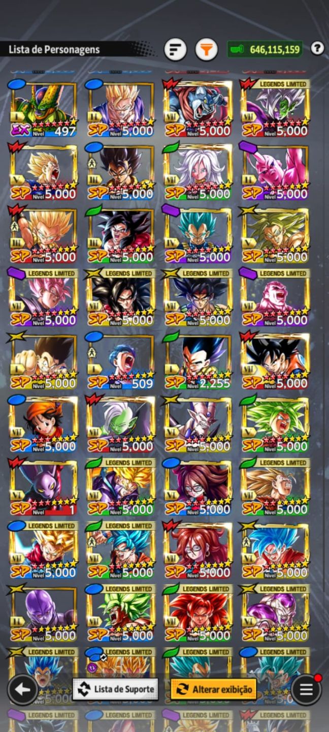CONTA DE DRAGOMN BALL LEGENDS END GAME