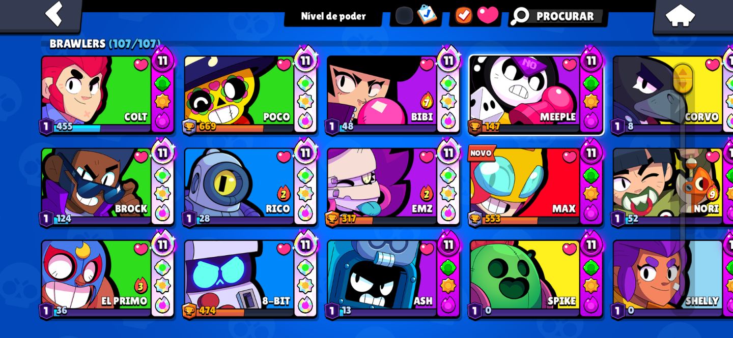 Conta de Brawl com Rank mestre