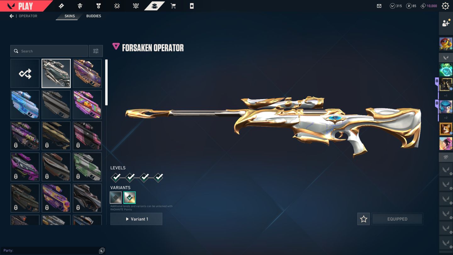 CONTA VALORANT FULL ASCESSO À VENDA, com mais de 30 skins da loja