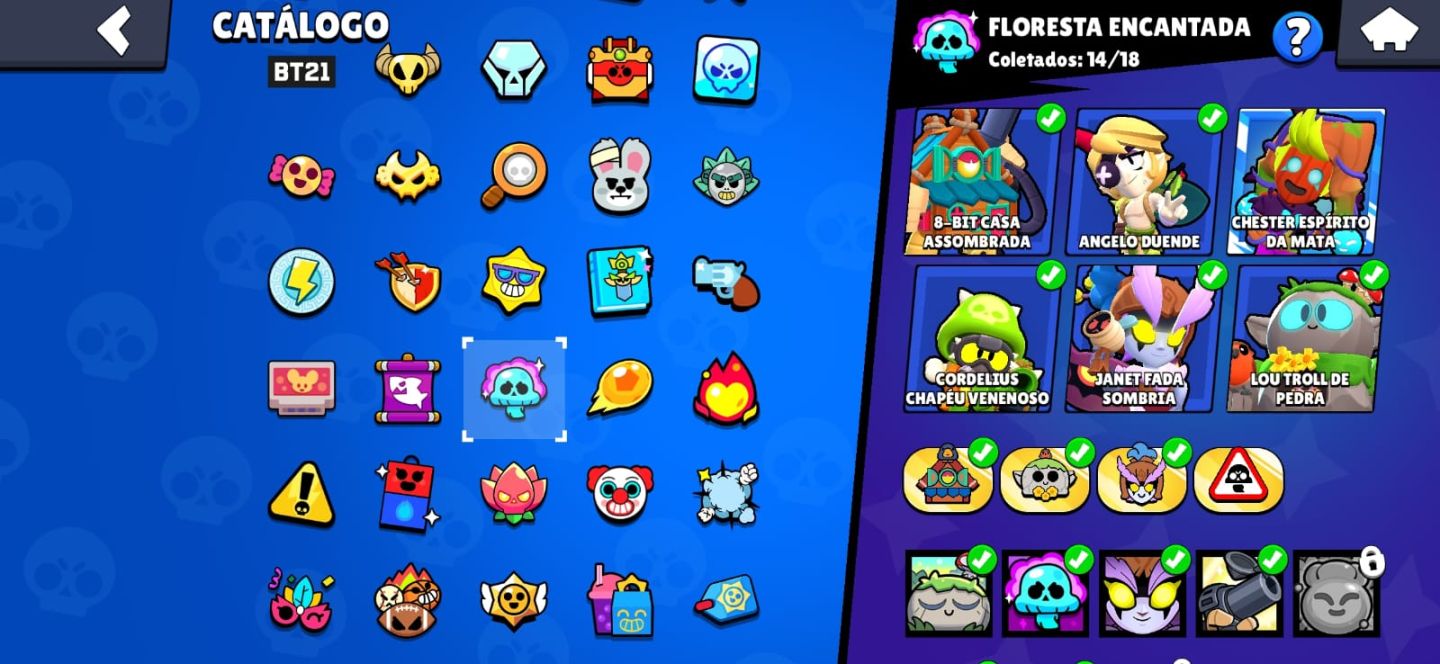 Conta de Brawl Stars | 91K de Troféus | Skins Exclusivas! | Criação: 2020 | Rara