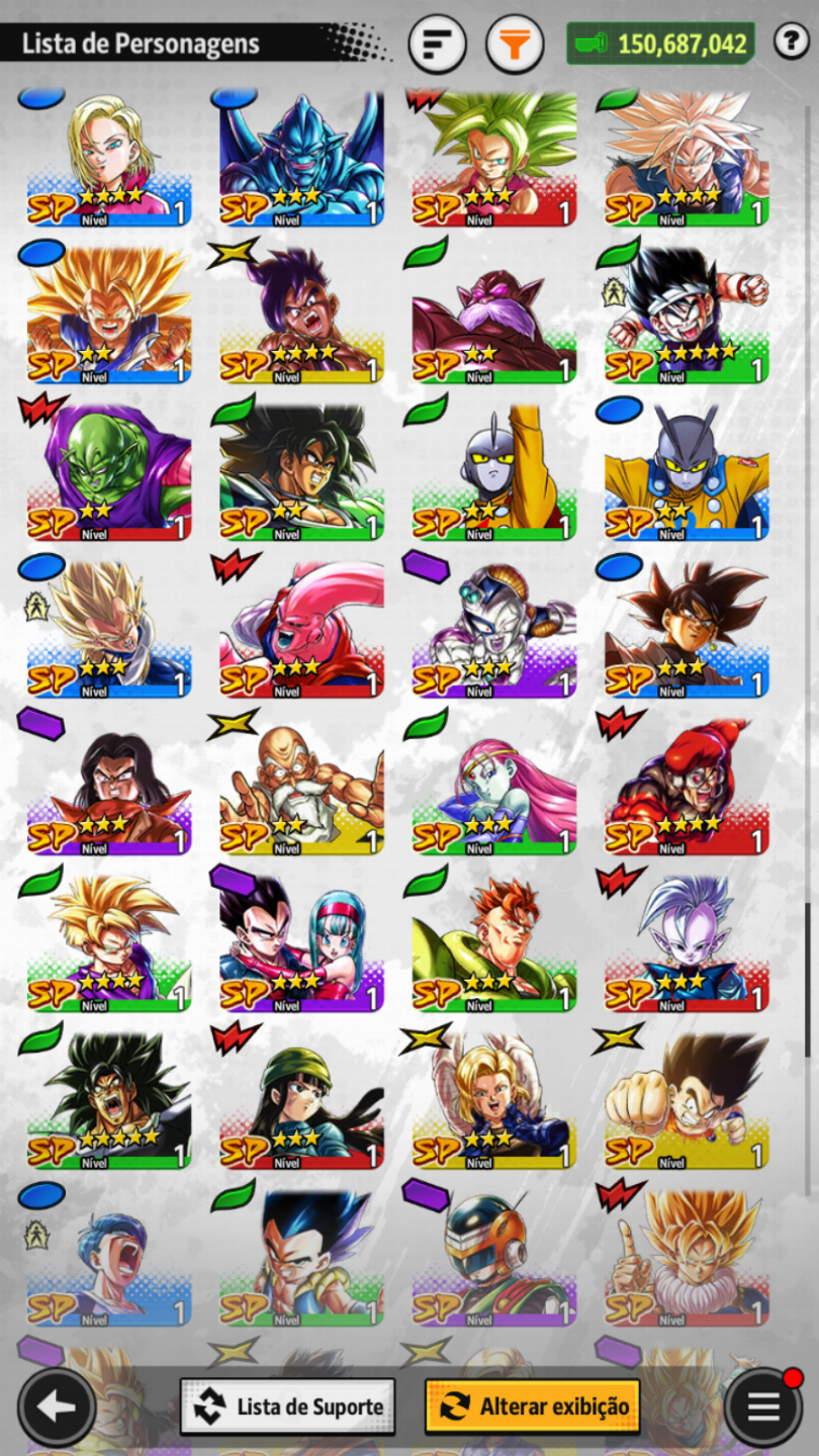 Conta iniciante com Bardock LR + 19 LF + 3 ULTRA