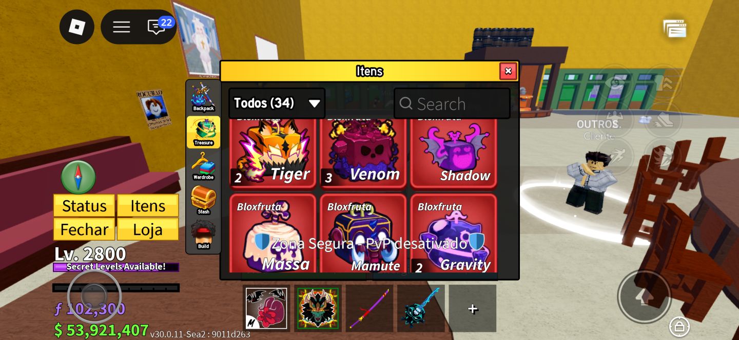 Conta Volleyball legends/Bloxfruits