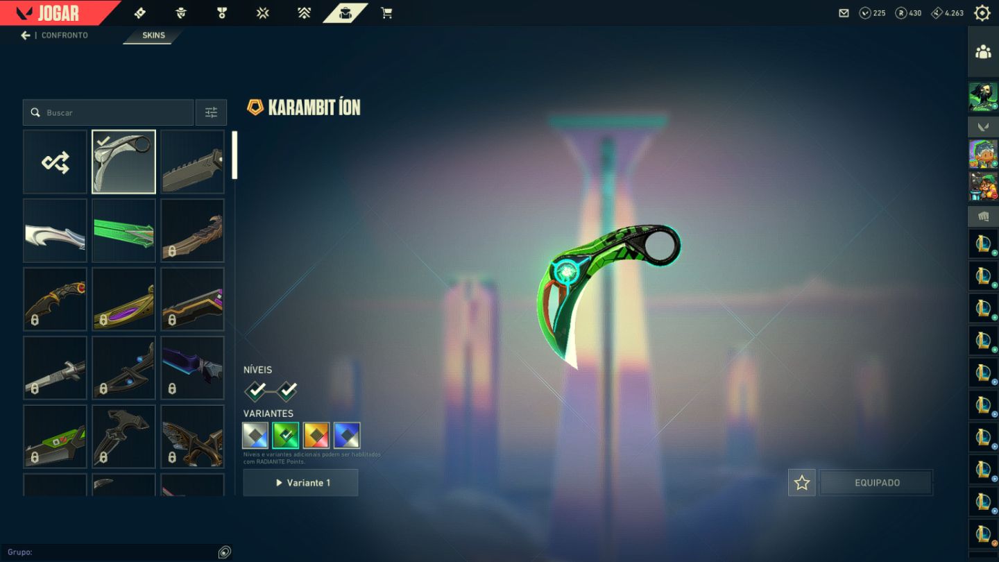 CONTA VALORANT - KARAMBIT ÍON E OUTRAS SKINS! (FULL ACESSO) + E-MAIL VINCULADO!