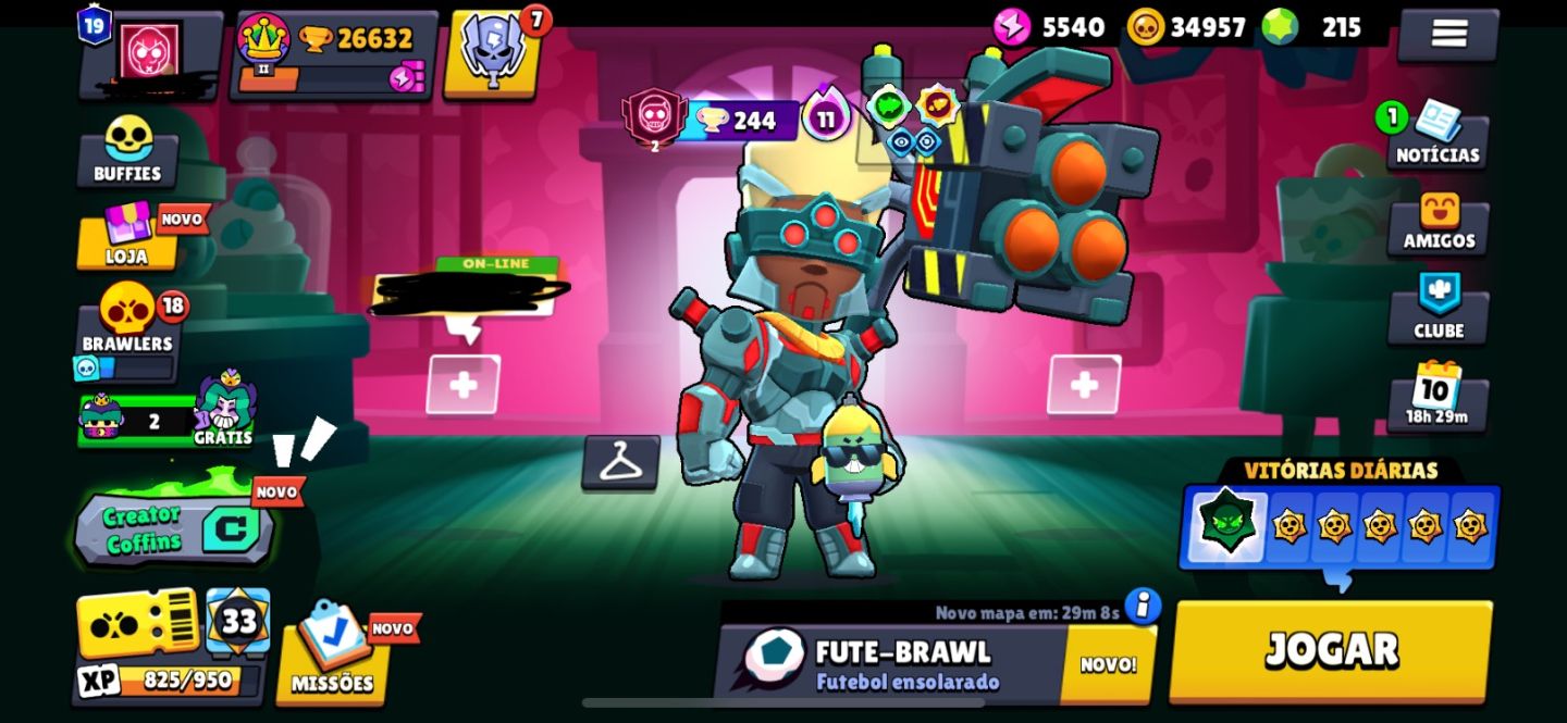 CONTA RARA E FORTE NO BRAWL STARS! | PASSES + MUITOS RECURSOS