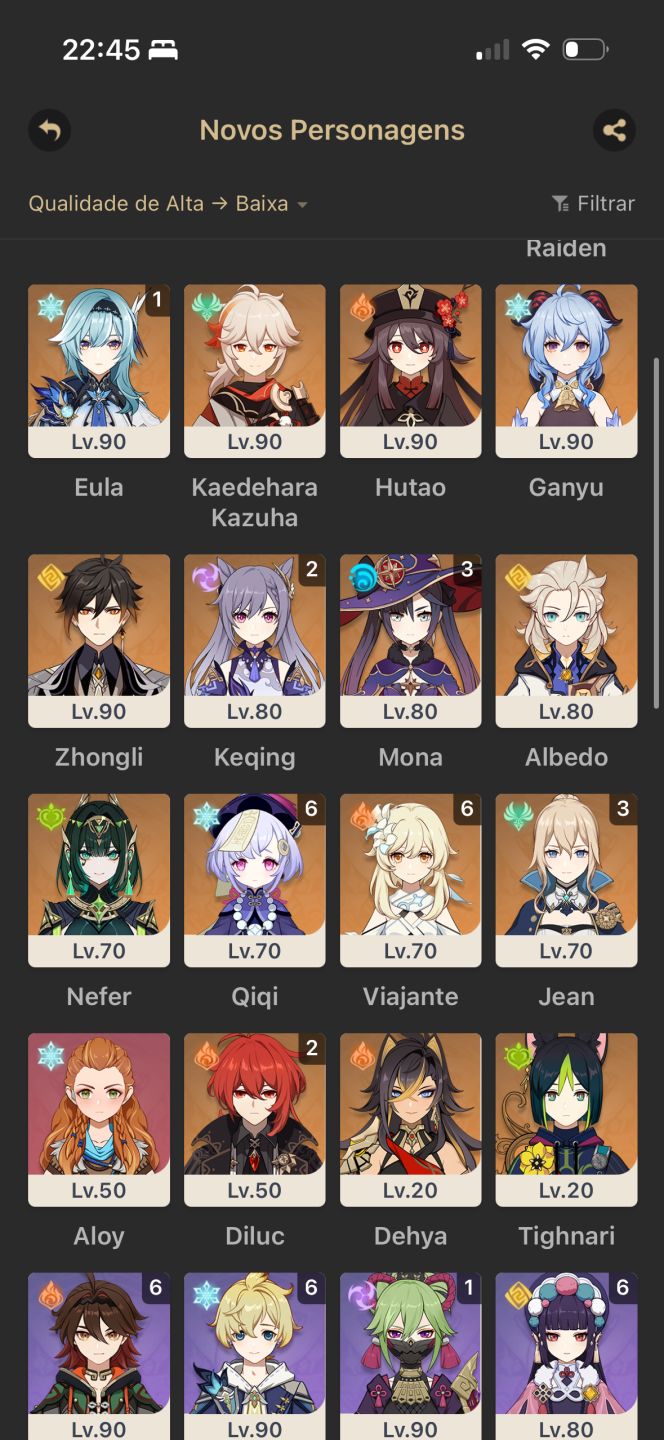 CONTA GENSHIN FURINA C2, MAVUIKAR1, XILONENC1R1, 31 T5 (VALOR NEGOCIÁVEL