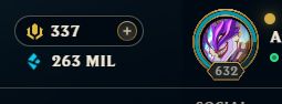 Conta LoL Esmeralda full champs, nível 632, 319 skins, 2 ultimate, 6 míticas
