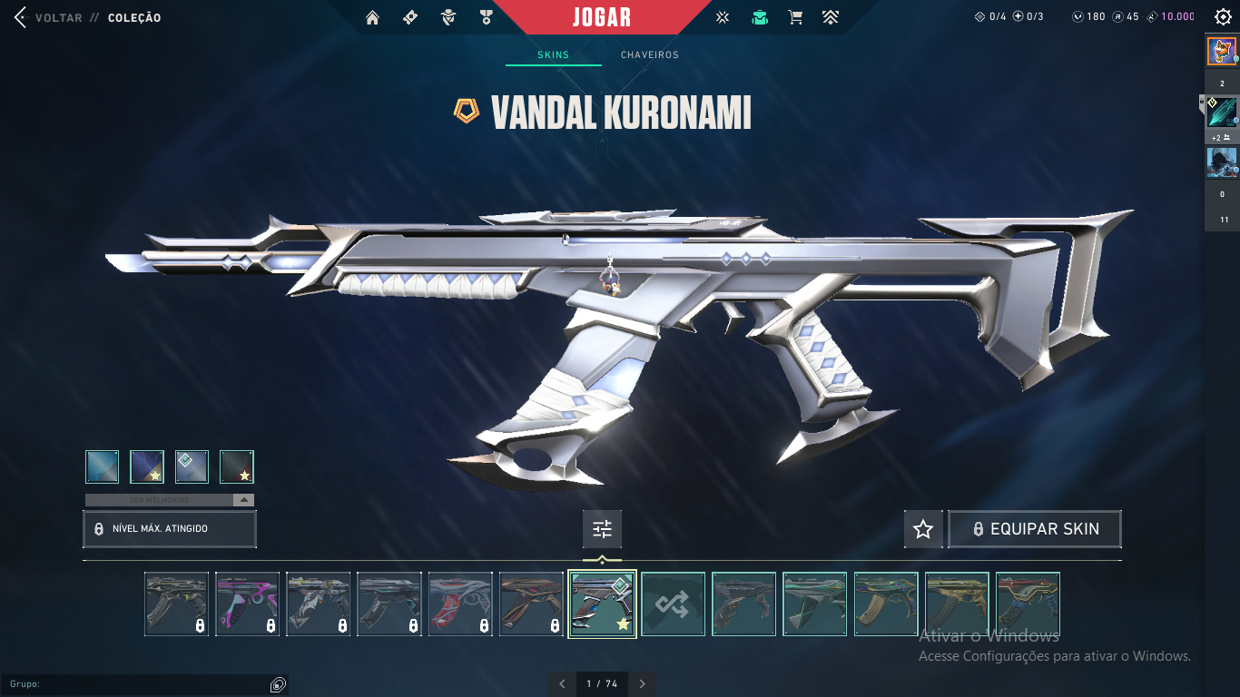 Conta VALORANT LV.200+ com diversas skins.