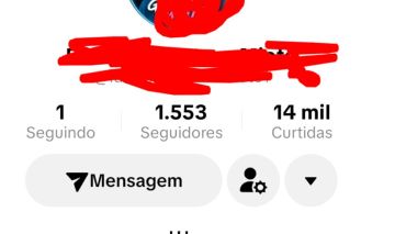 Conta do tik Tok com 1553 seguidores
