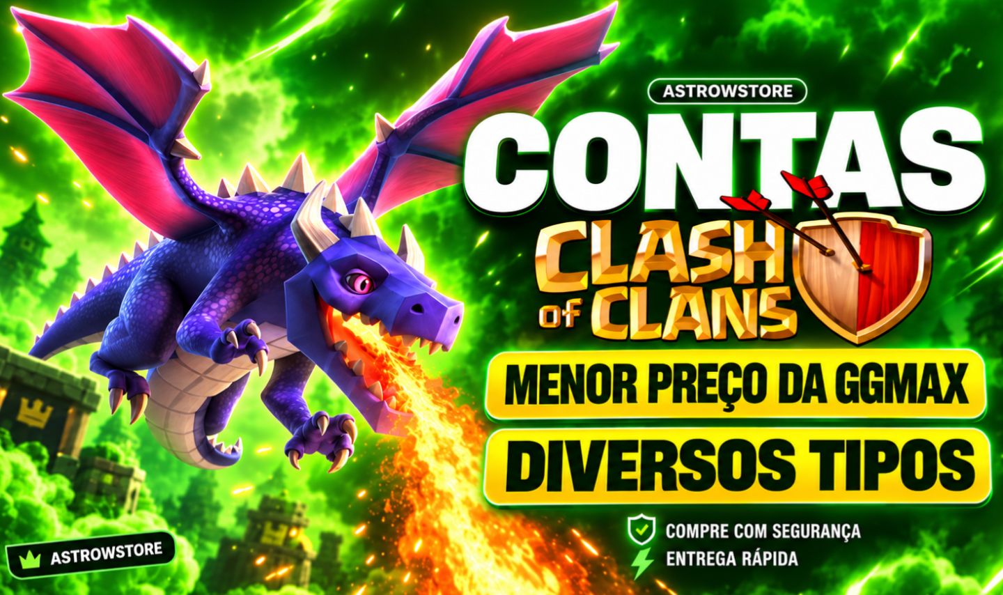 [MAIS BARATO] CONTAS DE CLASH OF CLANS COC RUSHADAS - ENTREGA AUTOMÁTICA!
