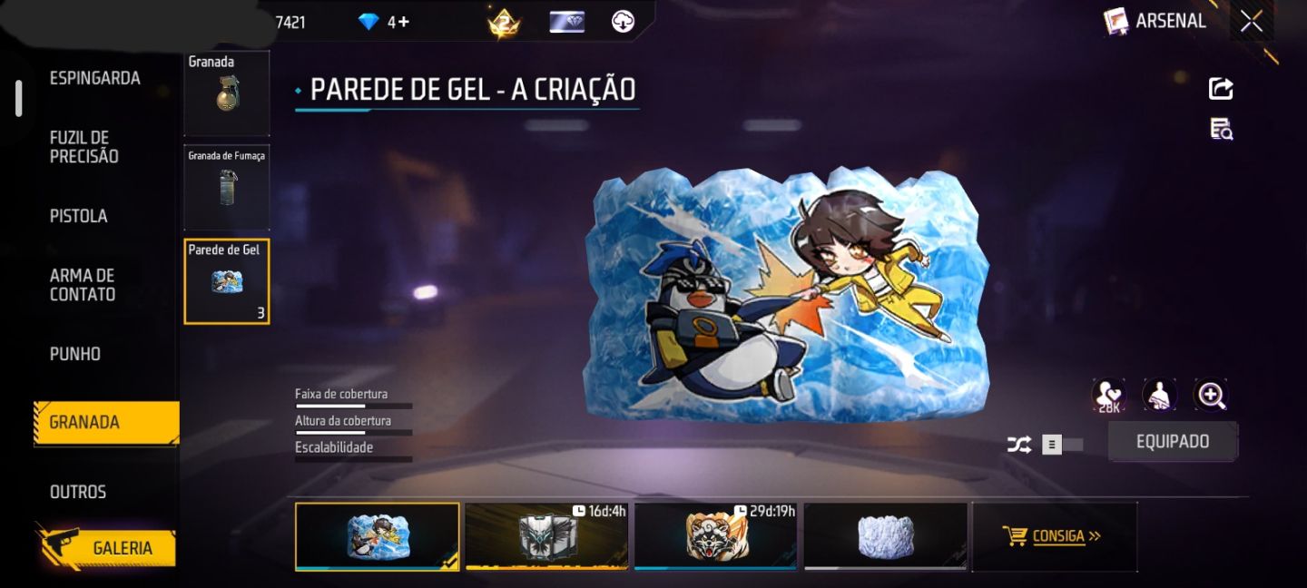 CONTA COM NARUTO + KAKASHI + HINATA + M4A1 DO NARUTO + 7 EMOTES + BIO (SEU EMAIL