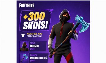 CONTA FORTNITE RARA COM IKONIK, PASSE C1S6 E +300 SKINS