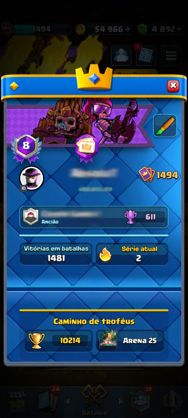 [CONTA GEMADA] CLASH ROYALE | SELO 8 ANOS | 10K DE TROFÉUS