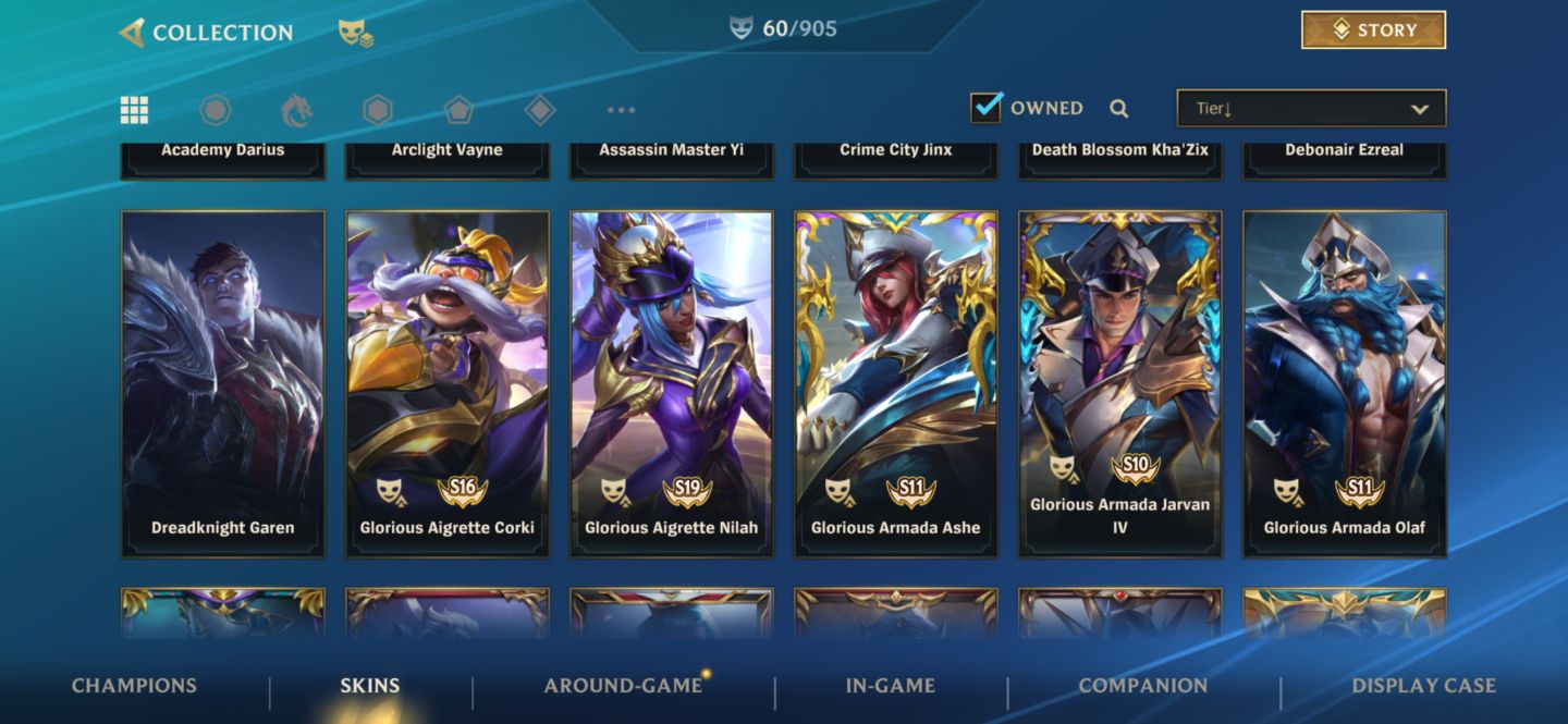 Conta Wild Rift Diamante com 60 Skins