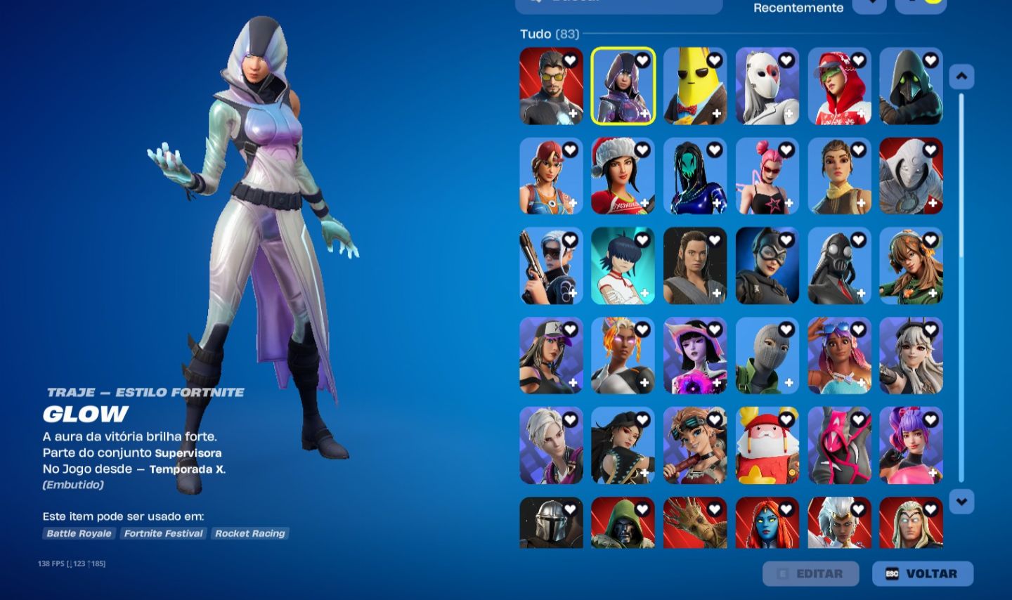 Conta de fortnite rara e de rocret league, mais jogos da épic games.