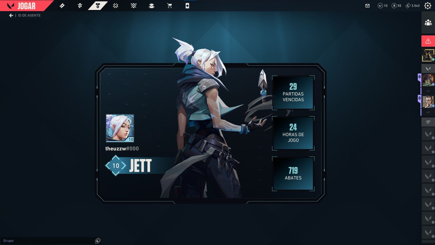 CONTA VALORANT COM 2 VANDAL, 1 FACA, 1 PASSE ETC
