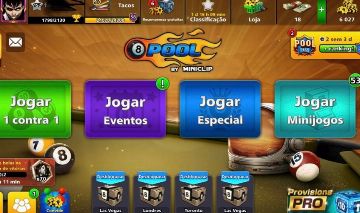 Conta de 8 ball Pool com 17 tacos lendários, mas só com 6k de fichas