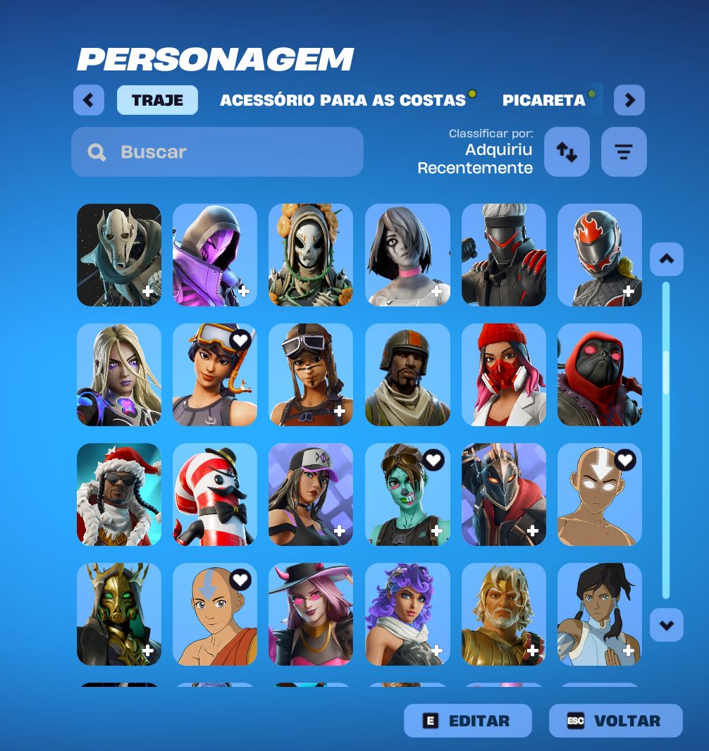 CONTA FORTNITE SEASONS ANTIGAS E PACOTES EXCLUSIVOS