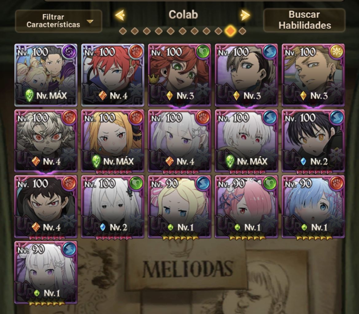 Conta do 7ds com várias Collab 6/6 sem vínculo chama ta muito barato