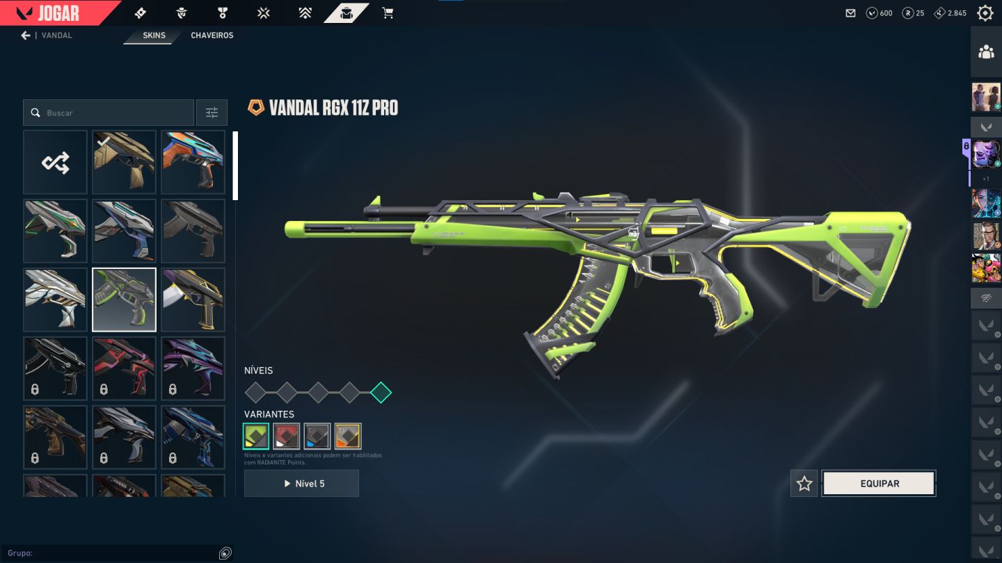 Conta Valorant Full Acesso 64 Skins, Faca Kuronami, Espada Oni e Muito Mais