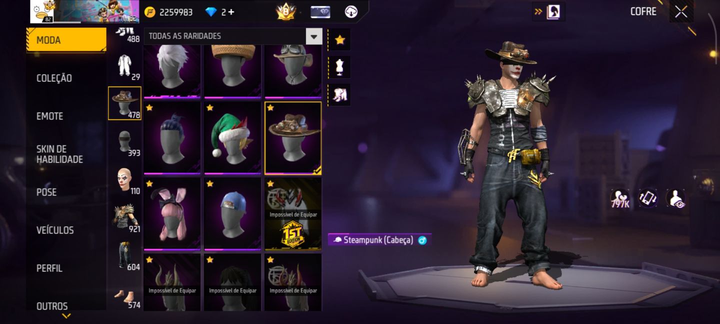 CONTA FREE FIRE EXCLUSIVA SEMI FULL E MUITO RARA!