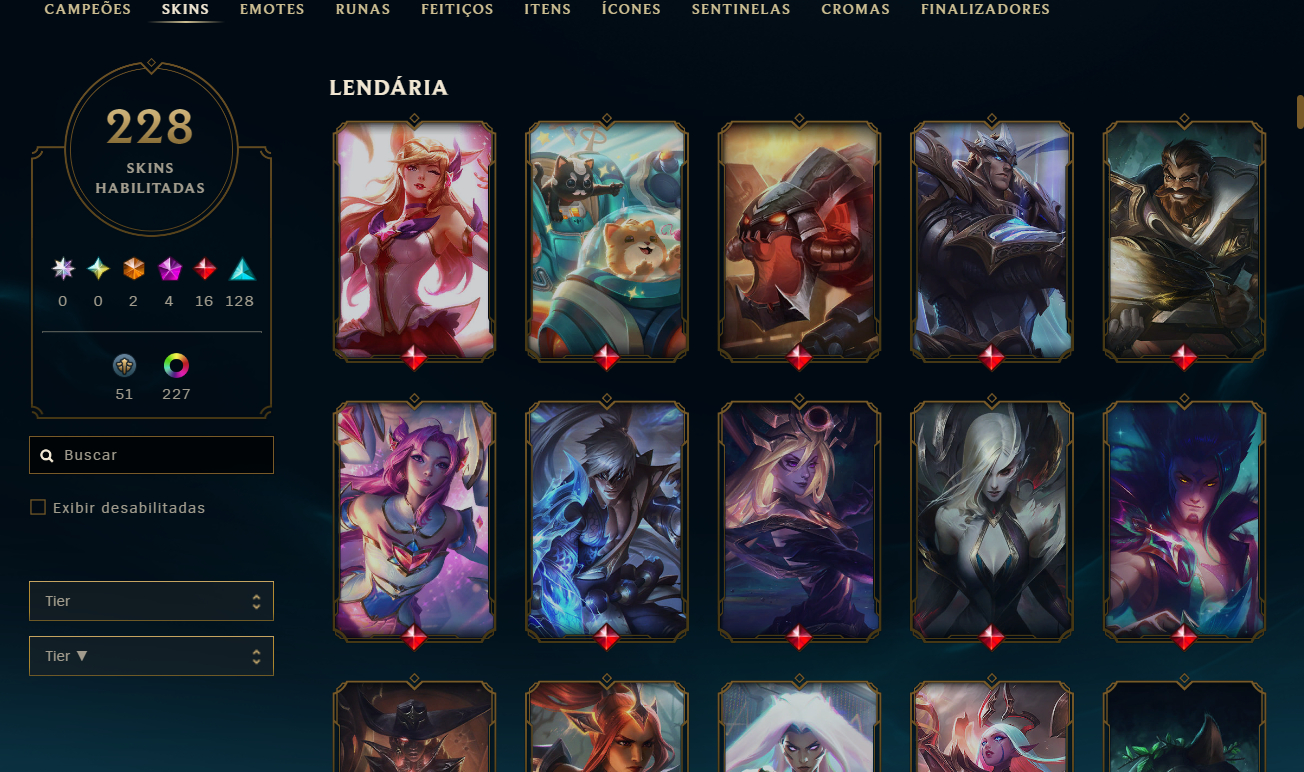 LUX ELEMENTALISTA, EZREAL PULSEFIRE, +200 SKIN E SKINS PRESTIGIOS (FULL ACESSO)