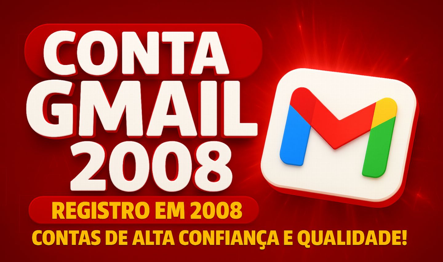 CONTA GMAIL DE +2008 - ENTREGA AUTOMATICA