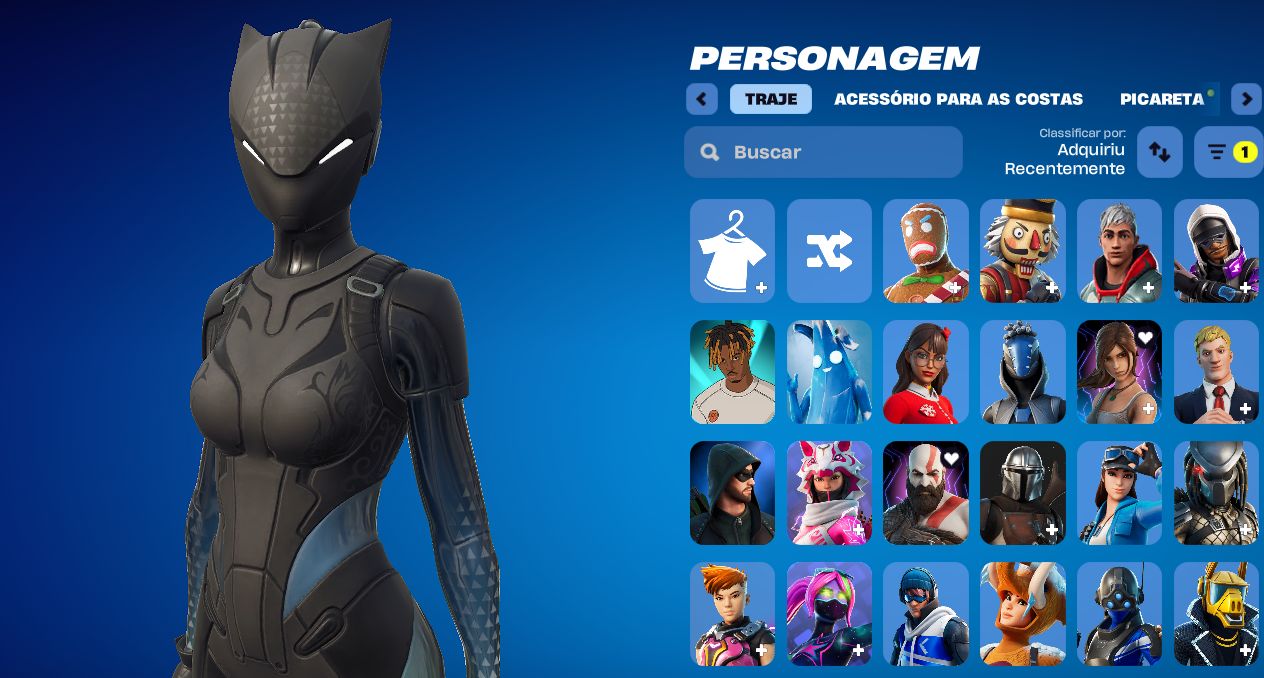 Conta fortnite antiga com muitas skins